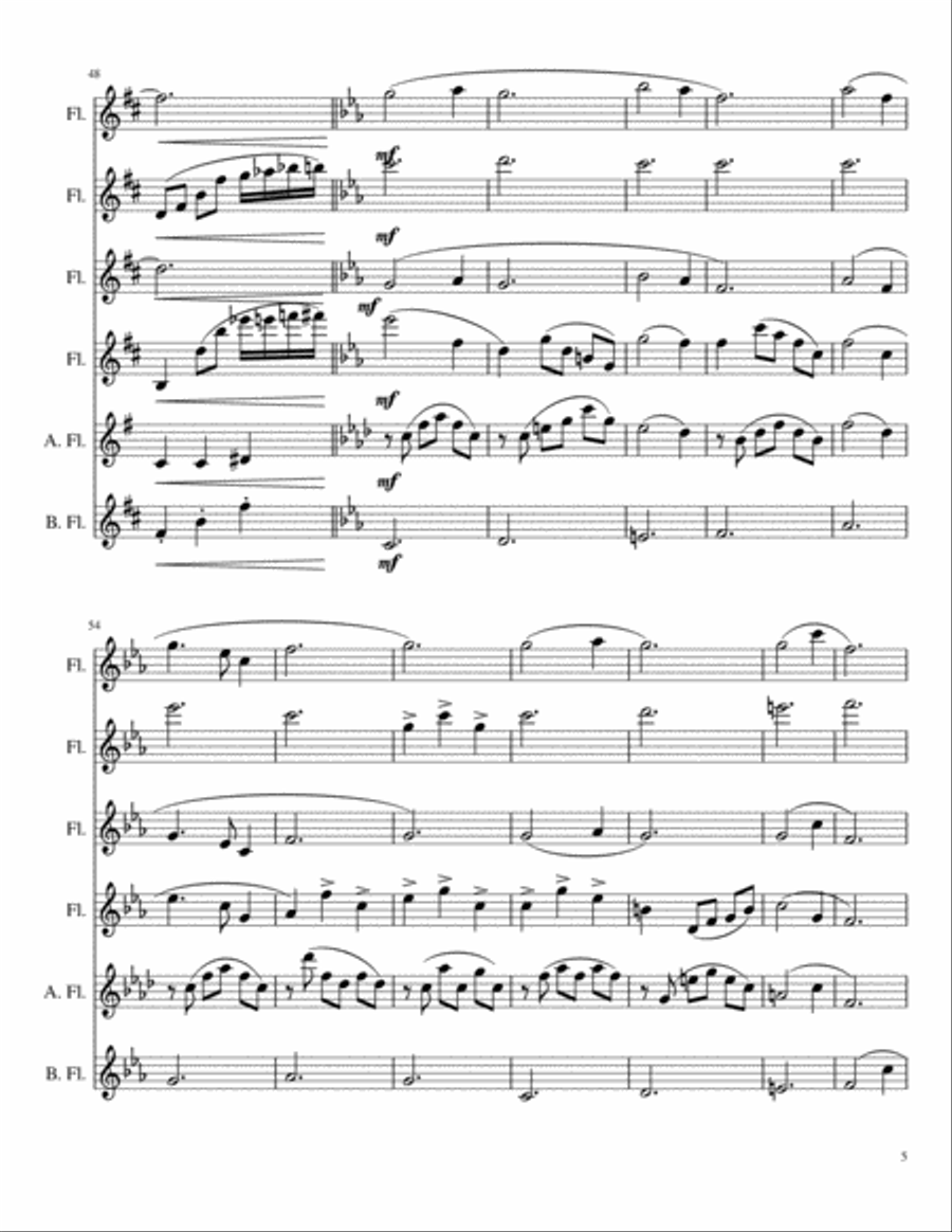 Once Upon A December from the Twentieth Century Fox Motion Picture ANASTASIA Woodwind Ensemble scores gallery preview page 5