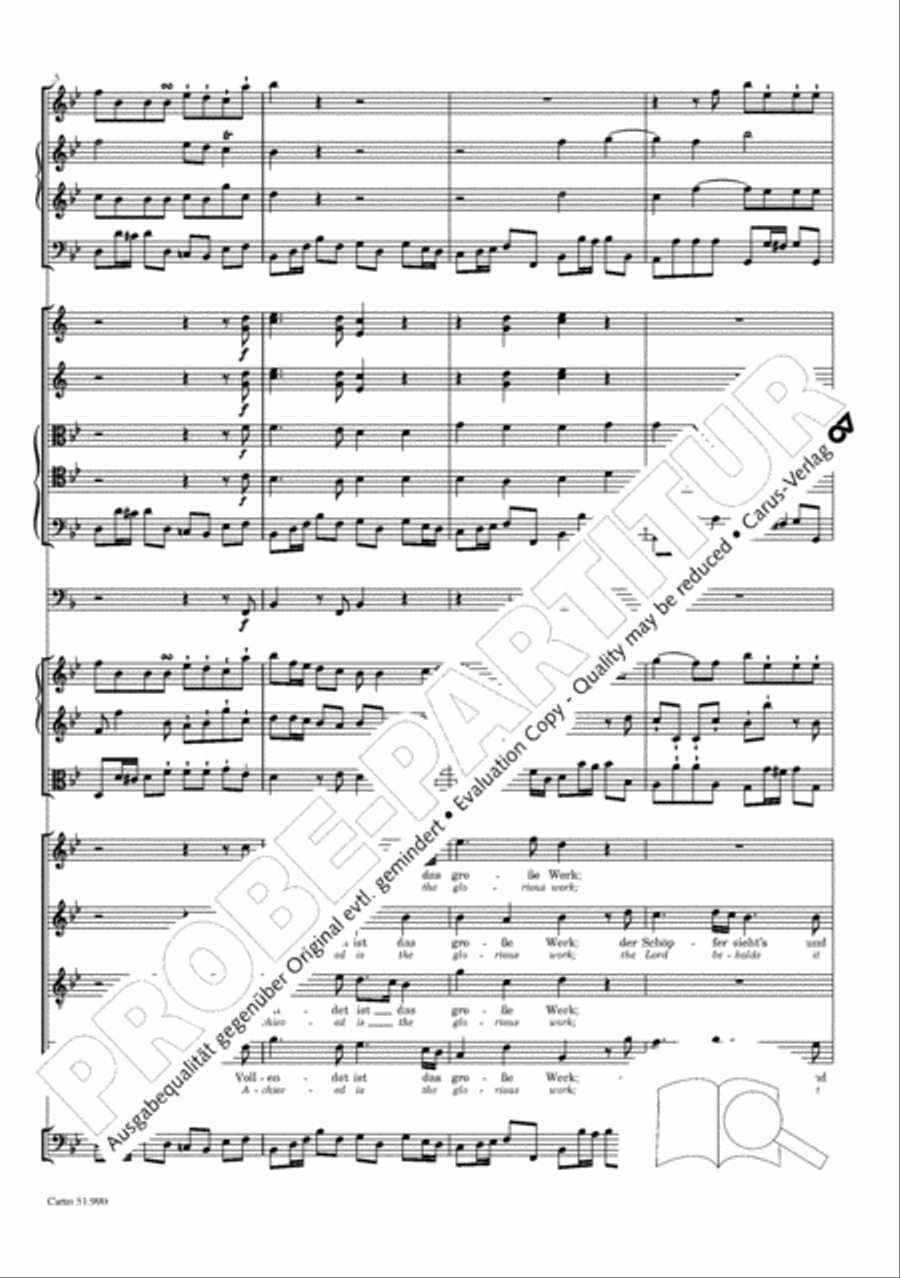 The Creation (Die Schopfung) 4-Part scores gallery preview page 217