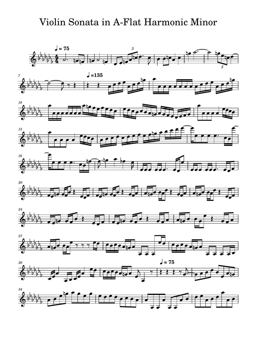 Violin Sonata No. 1, Op. 2 Violin Solo scores gallery preview page 1