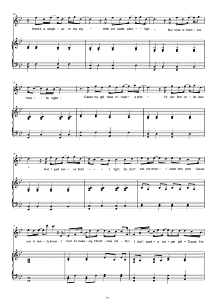 Christmas List Voice scores gallery preview page 3