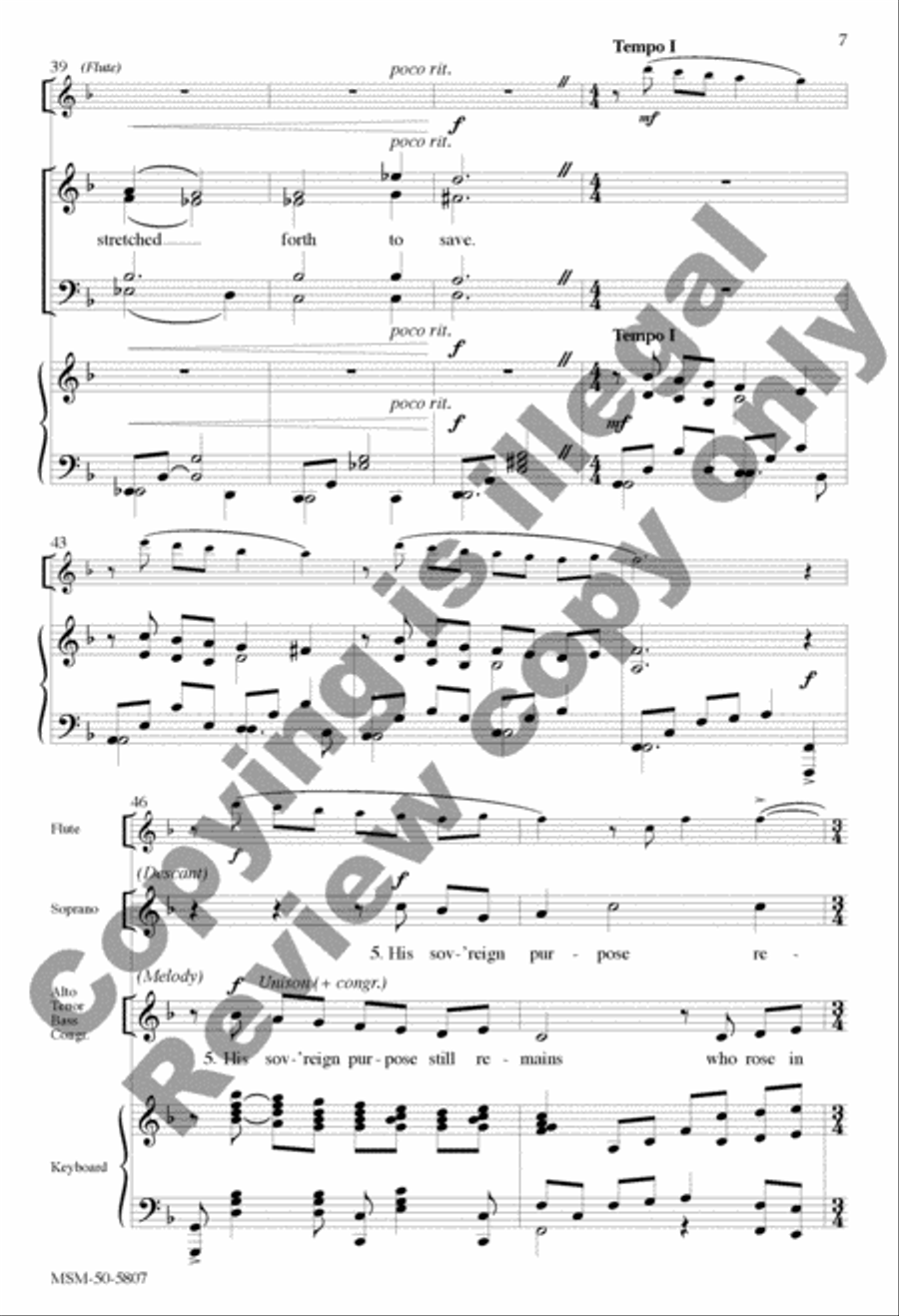 When to Our World the Savior Came 4-Part scores gallery preview page 17
