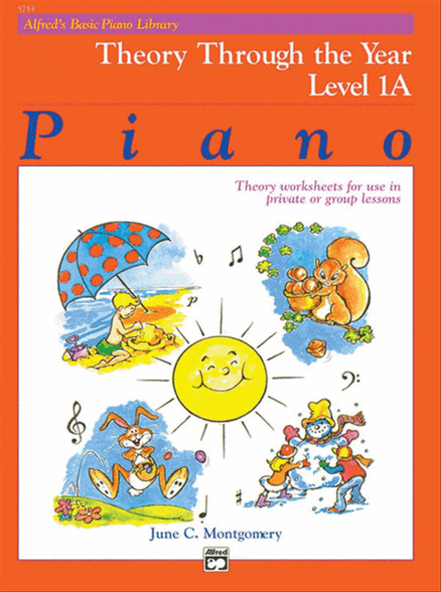 Alfred's Basic Piano Library Theory Through the Year Piano Method scores gallery preview page 1