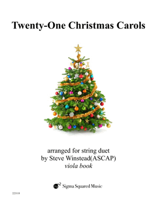 Book cover for Twenty-One Christmas Carols for Viola Duet