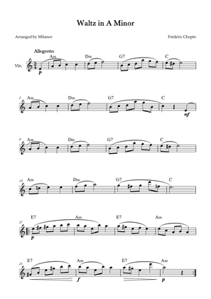 Waltz in A Minor | B. 150, Op. Posth. | Chopin | Violin | Chords
