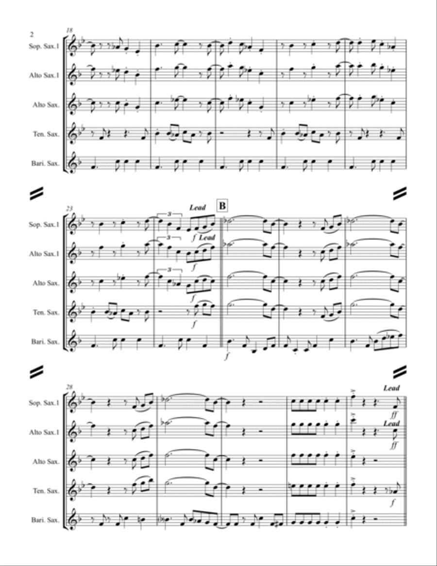 Tequila Saxophone Quartet scores gallery preview page 3
