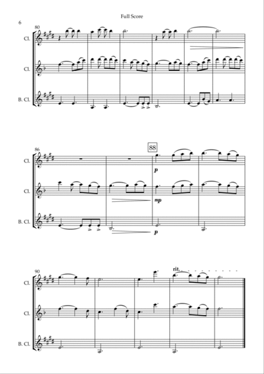 Touch The Sky Touch The Sky Clarinet Trio scores gallery preview page 6