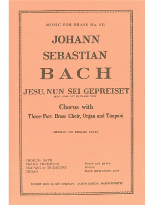 Book cover for Jesu, Nun Sei Gepreiset Bwv41 (choral-mixed Accompanied)