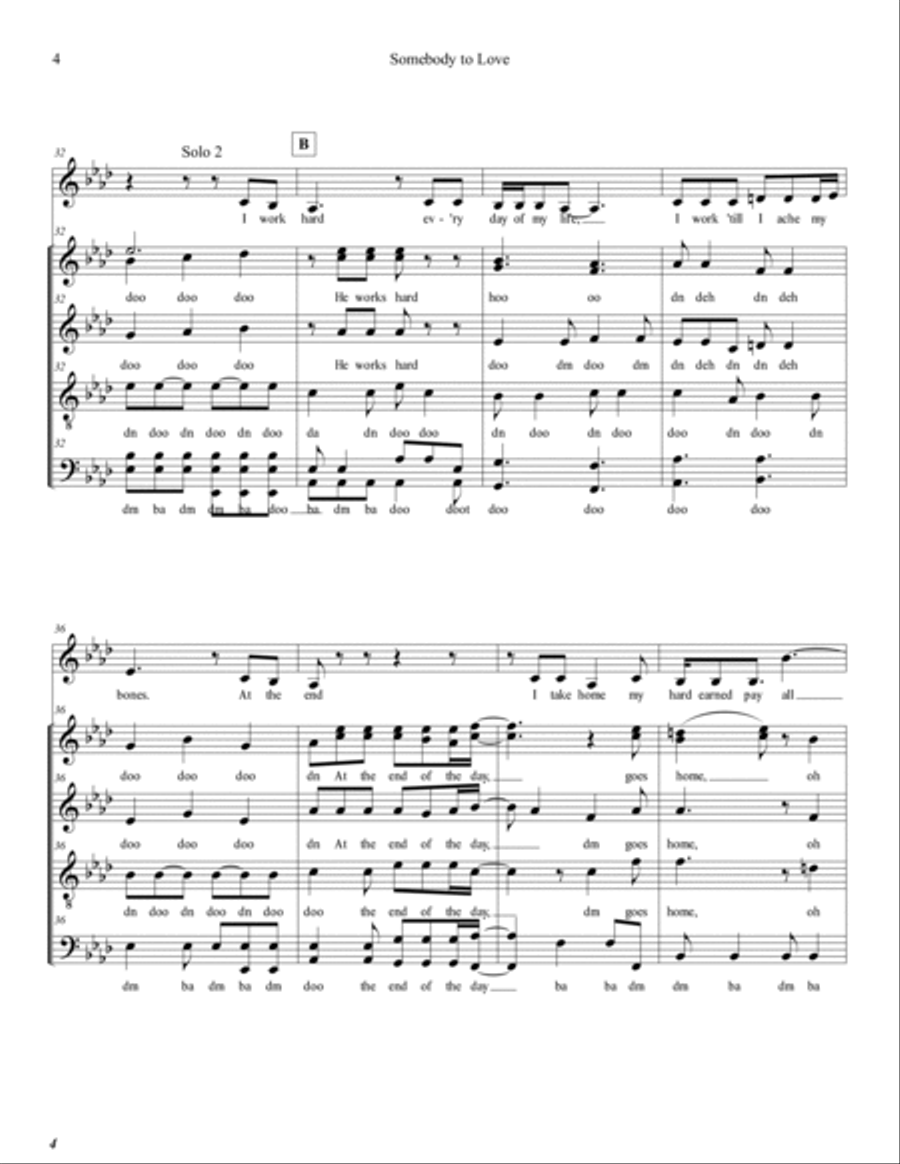Somebody To Love Divisi scores gallery preview page 4
