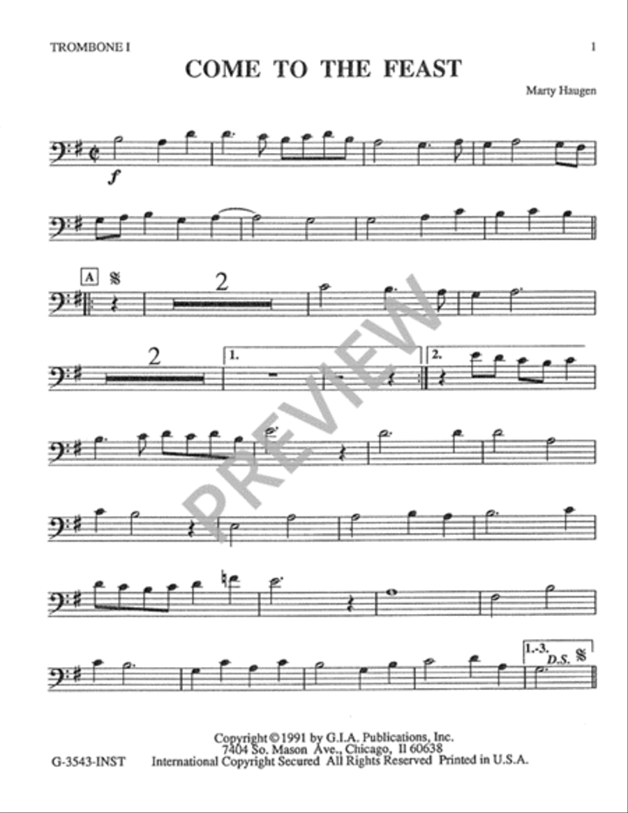 Come to the Feast - Instrument edition Handbell Choir scores gallery preview page 6