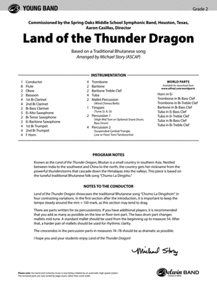Land of the Thunder Dragon: Score