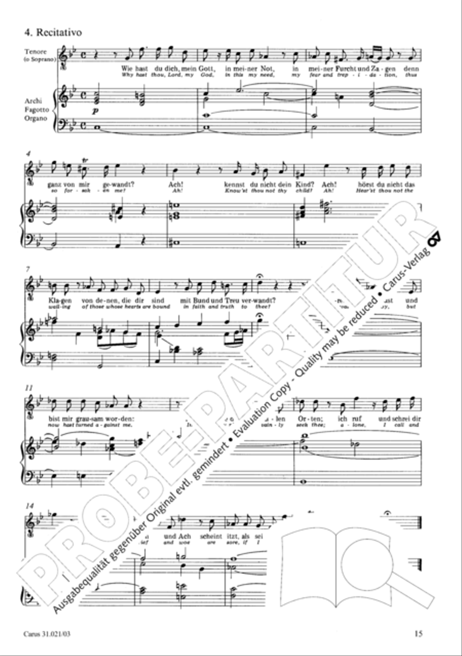 Lord my God, my heart and soul were sore distressed (Ich hatte viel Bekummernis) STB scores gallery preview page 16