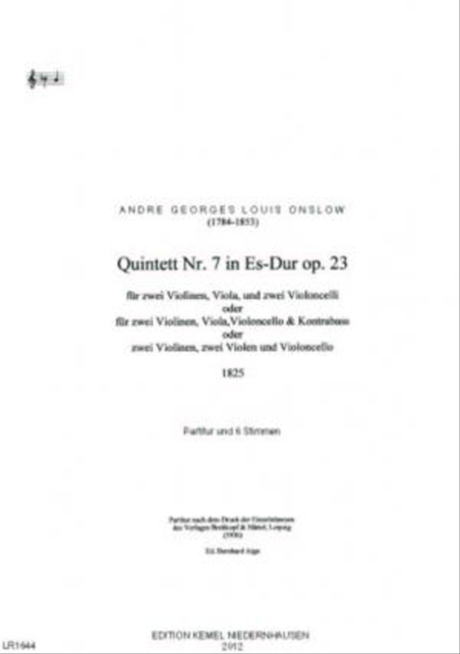 Quintett Nr. 7 in Es-Dur Cello scores gallery preview page 1