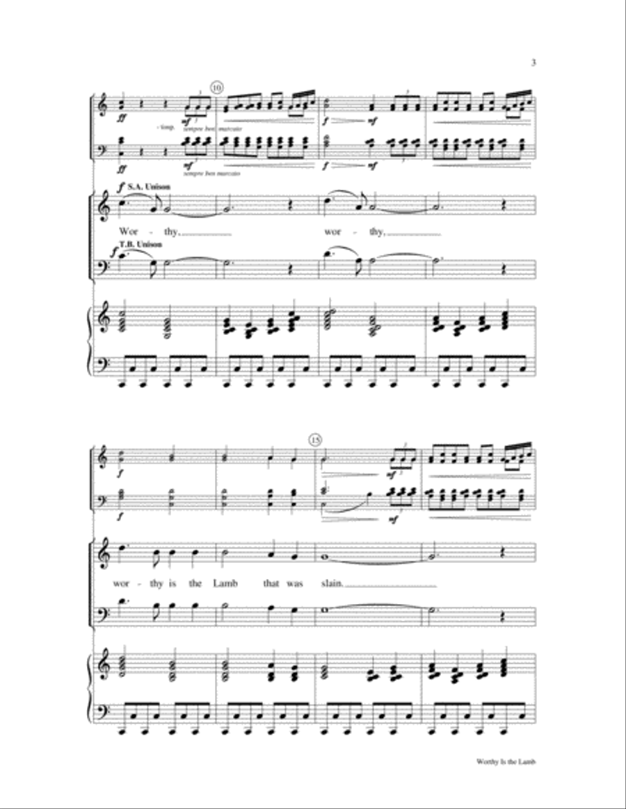 Worthy Is the Lamb Worthy Is the Lamb 4-Part scores gallery preview page 14