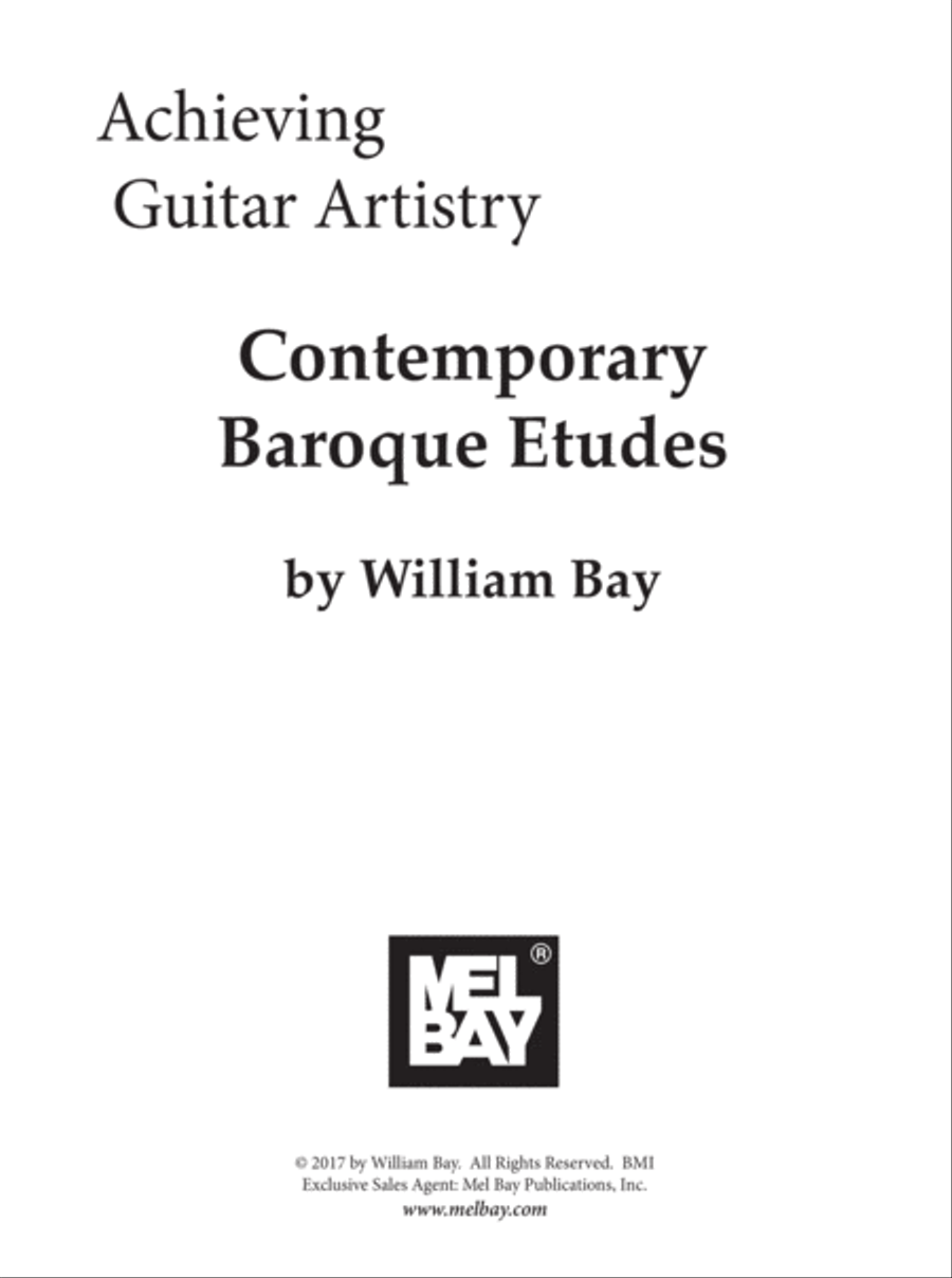 Achieving Guitar Artistry - Contemporary Baroque Etudes