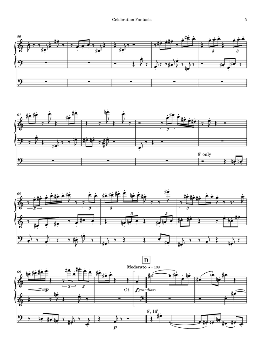 Celebration Fantasia Piano scores gallery preview page 5