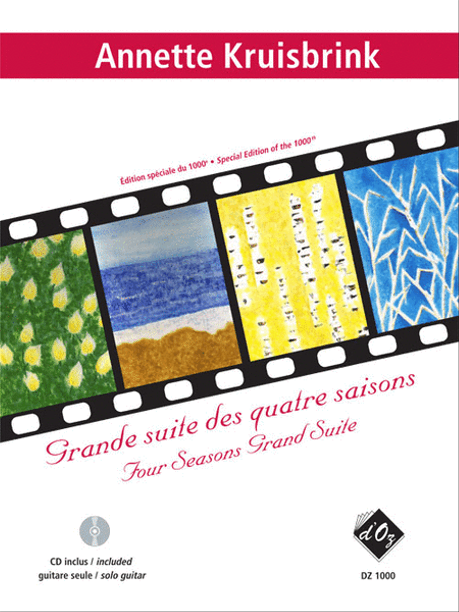 Grande suite des quatre saisons (CD inclus), Édition du 1000e Classical Guitar scores gallery preview page 1