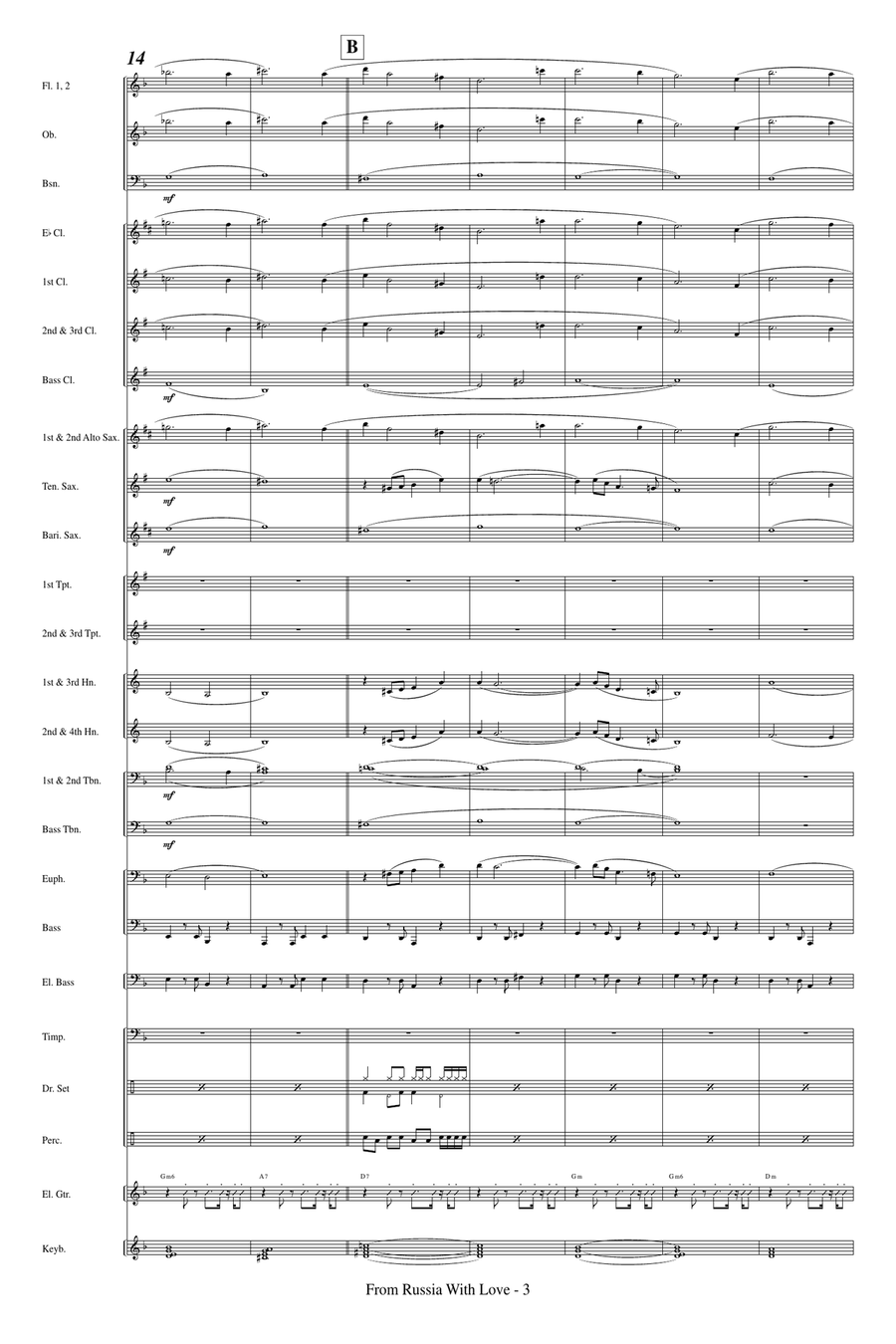 From Russia With Love (Cues) Concert Band scores gallery preview page 5