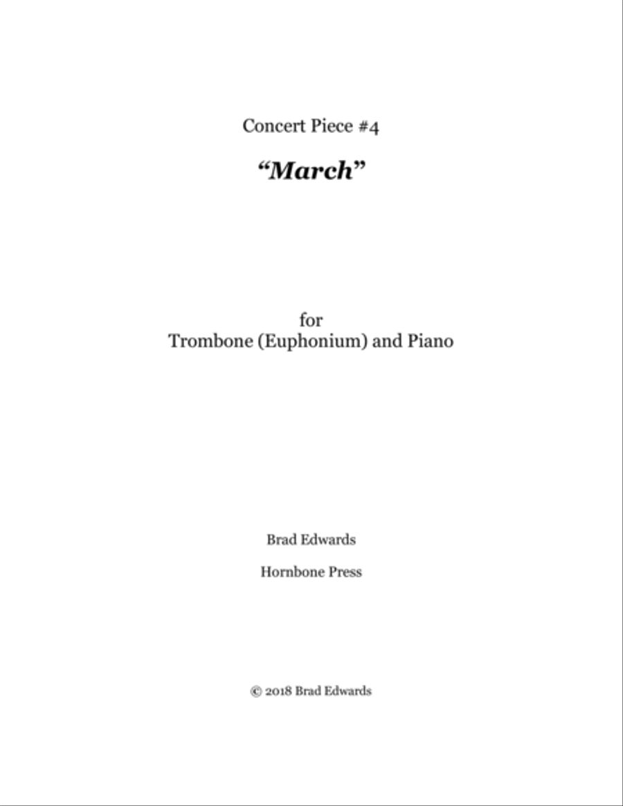 Concert Piece #4: March Trombone Solo scores gallery preview page 1