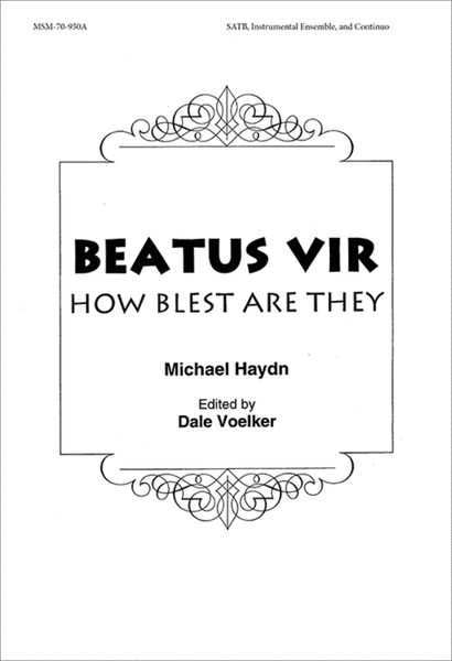 Beatus Vir (How Blest Are They) (Choral Score) image number null
