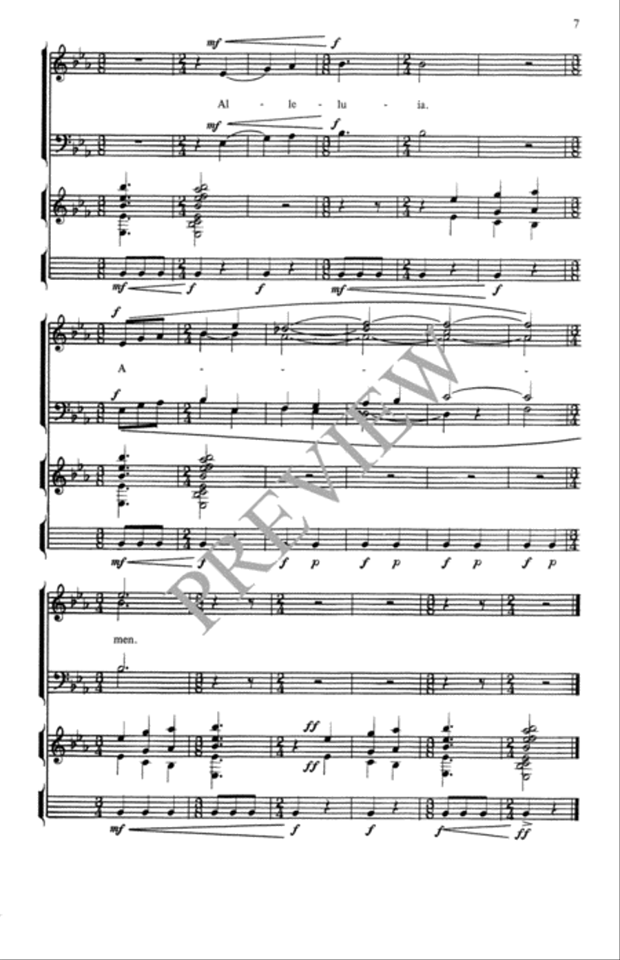 A Processional Psalm for a Festive Occasion 4-Part scores gallery preview page 8