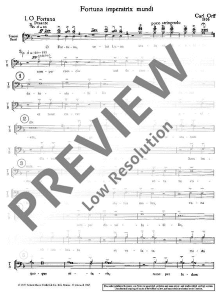 Carmina Burana Part scores gallery preview page 3