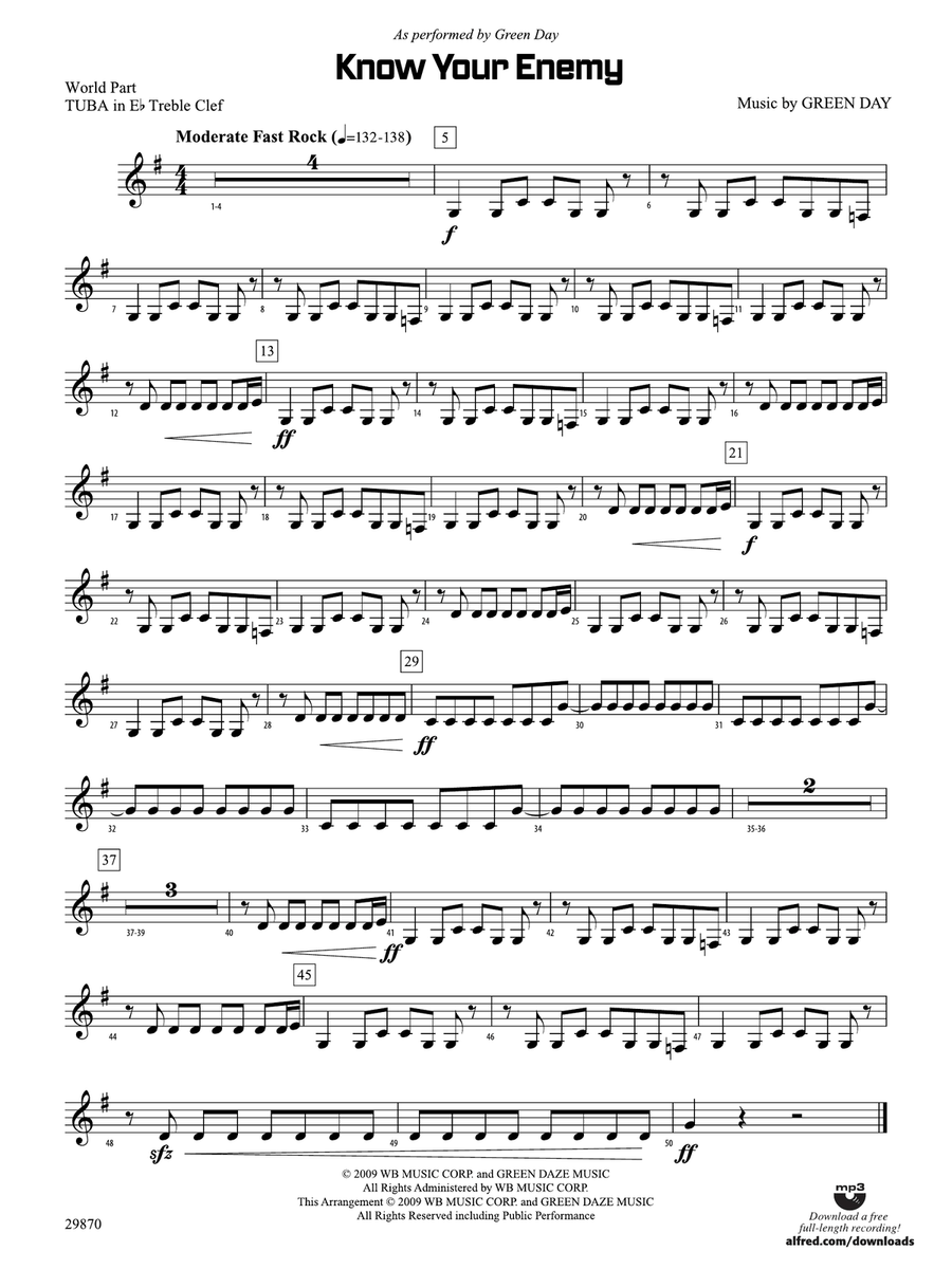 Know Your Enemy: (World Part) E-flat Tuba T.C.