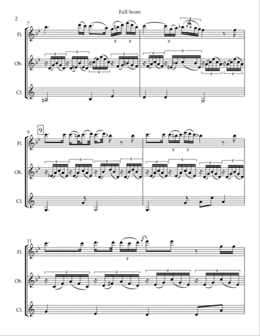 Ave Maria (Franz Schubert) for Woodwind Trio Woodwind Trio scores gallery preview page 2