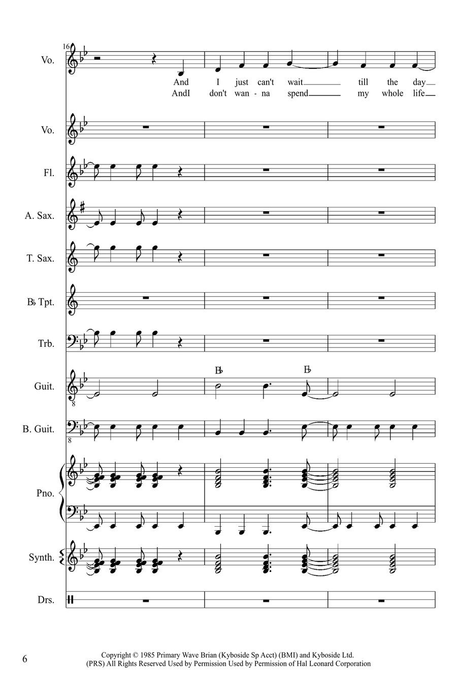 Walking On Sunshine Large Ensemble scores gallery preview page 6