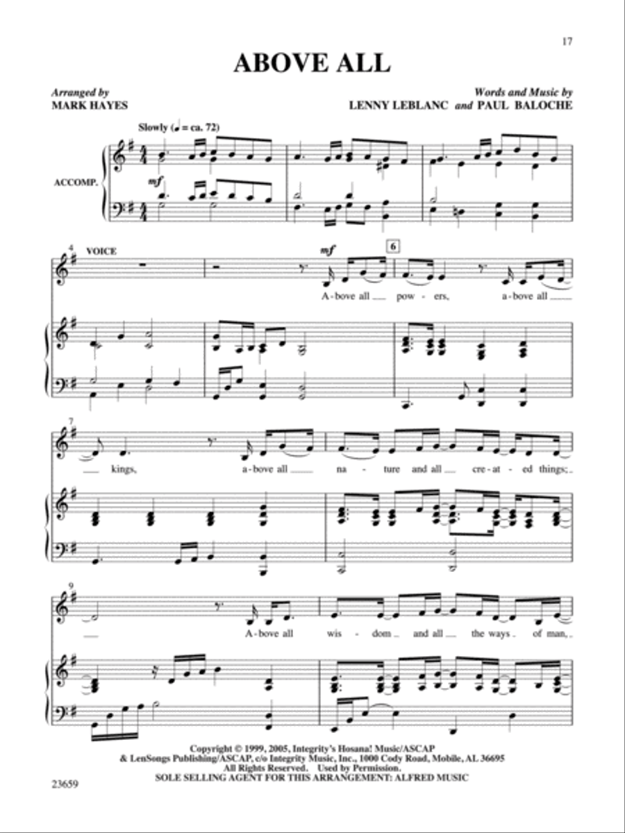 The Mark Hayes Vocal Solo Collection -- 7 Praise and Worship Songs for Solo Voice Voice Solo scores gallery preview page 4