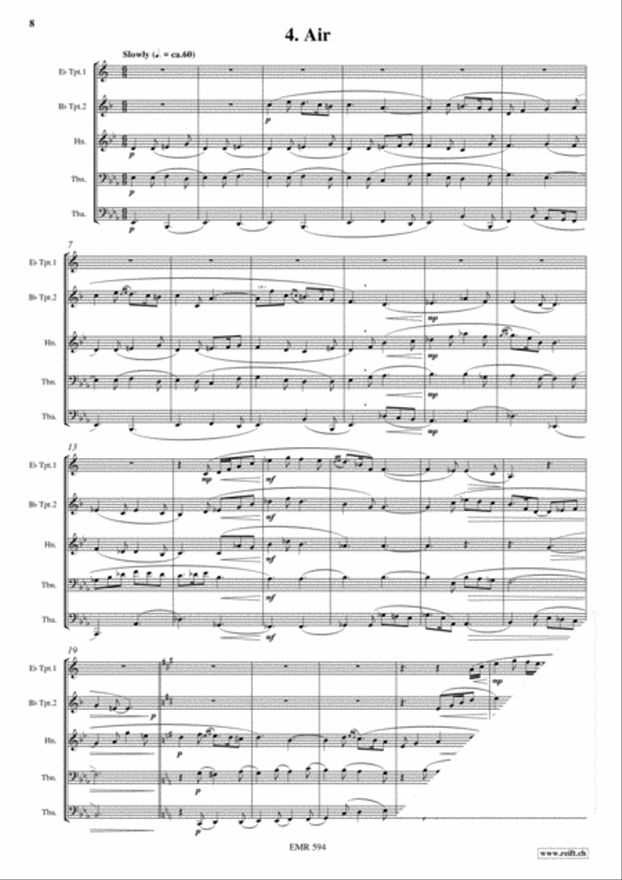 Brass Quintet No. 4 Brass Quintet scores gallery preview page 6