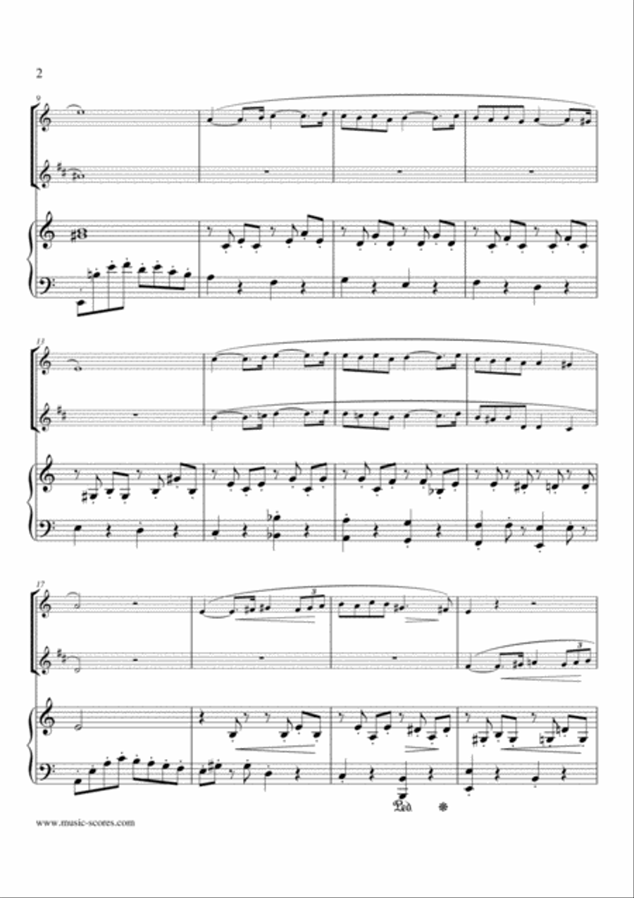 Op.50 Pavane - Flute, Clarinet and Piano Woodwind Duet scores gallery preview page 2