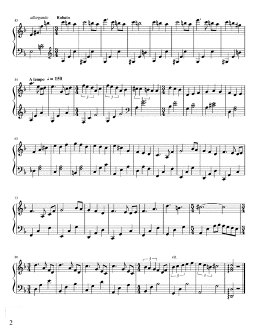 Memories at the Fireplace Piano Solo scores gallery preview page 2