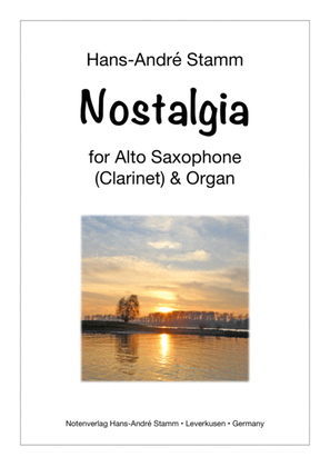 Book cover for Nostalgia for Alto Saxophone (or Clarinet) and Organ