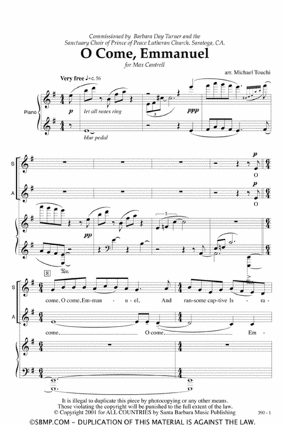 O Come Emmanuel - SATB Octavo image number null