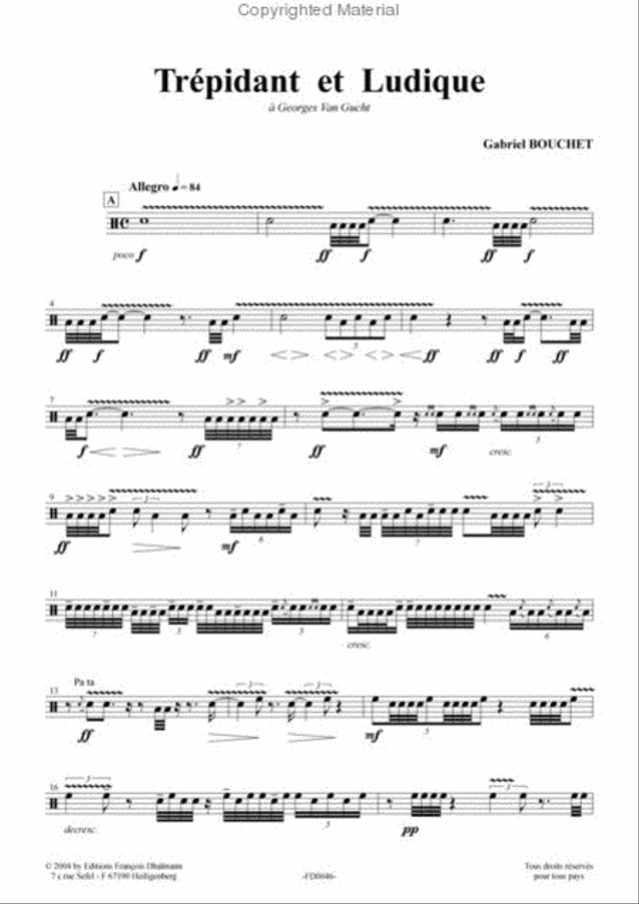 Trépidant et ludique Percussion scores gallery preview page 2