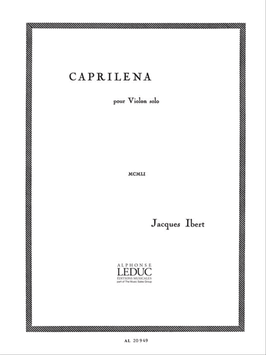 Caprilena Vln Solo Violin Solo scores gallery preview page 1