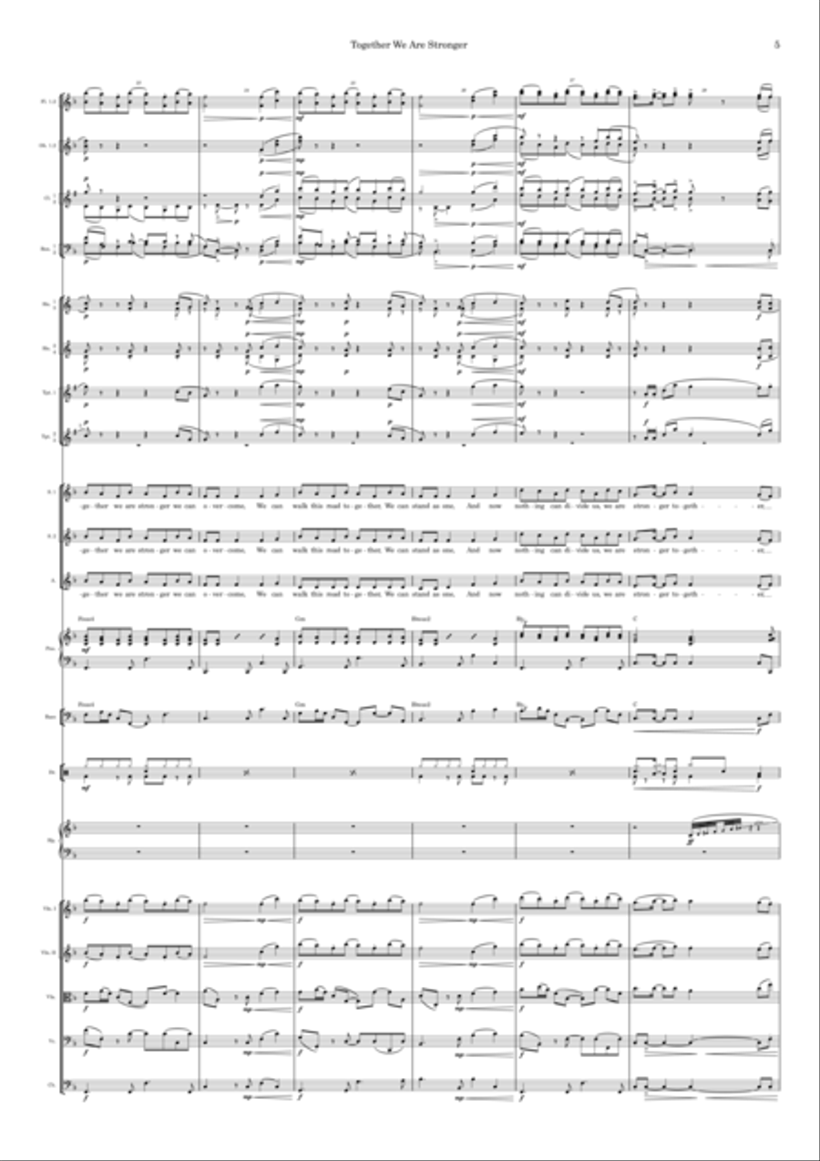 Together We Are Stronger (stronger Together) Full Orchestra scores gallery preview page 5