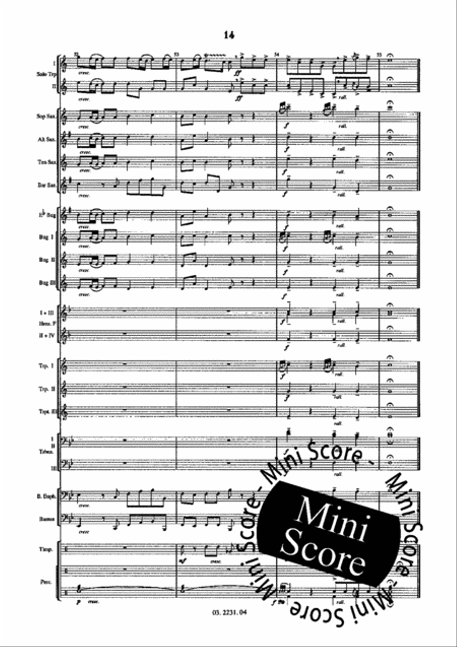 Trumpet Tune Fanfare Band scores gallery preview page 20