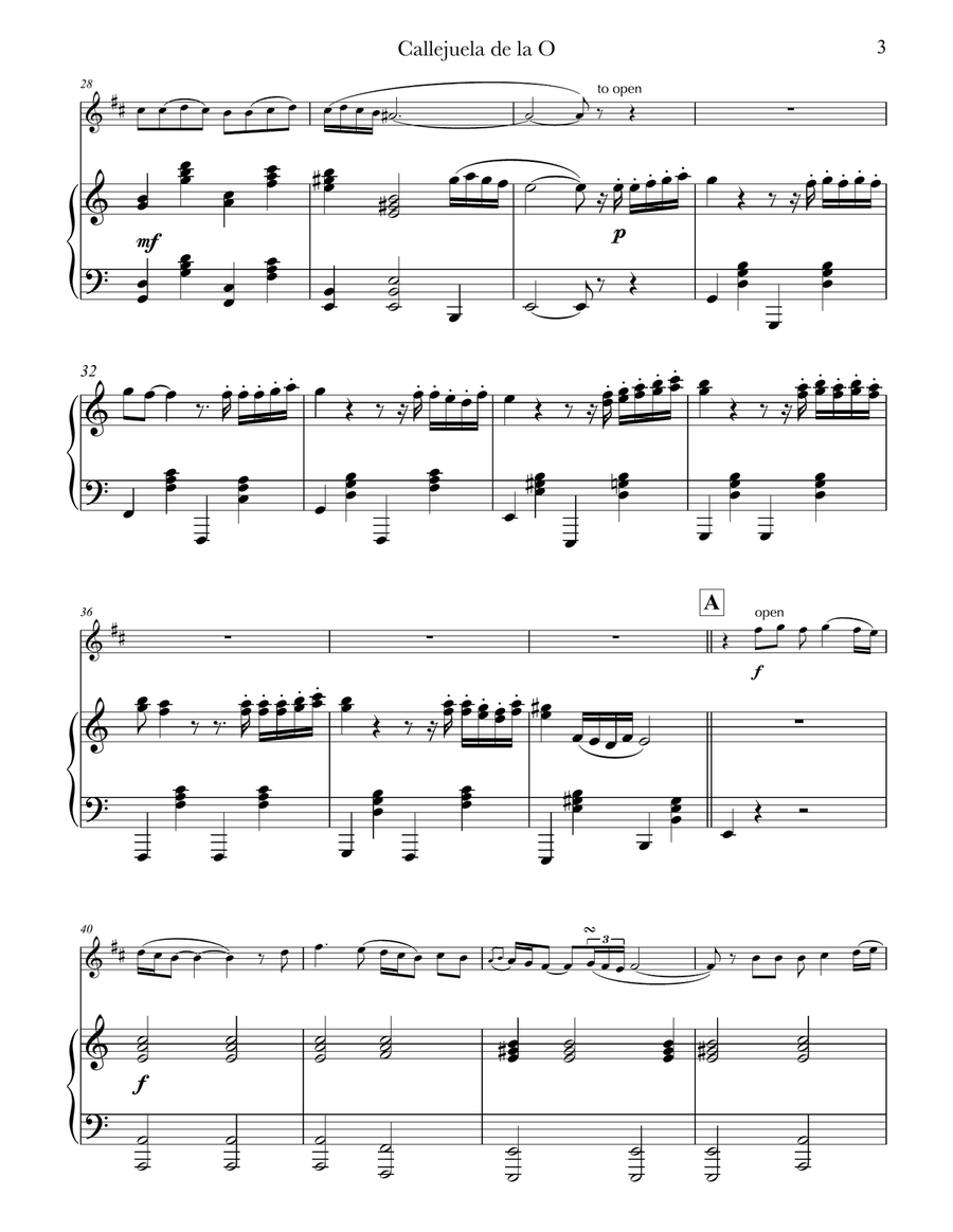 Callejuela de la O Trumpet Solo scores gallery preview page 5