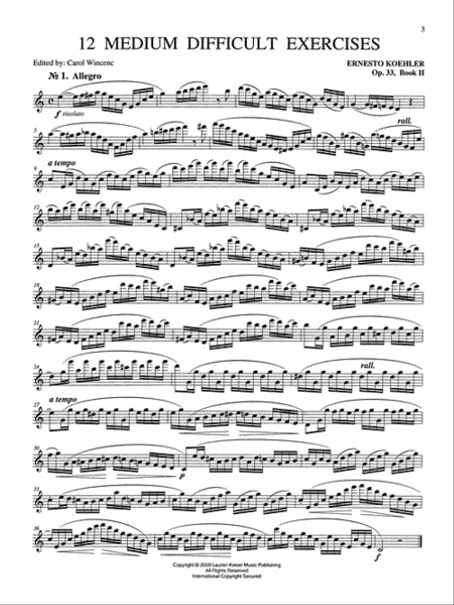 35 Exercises for Flute, Op. 33 Flute scores gallery preview page 5