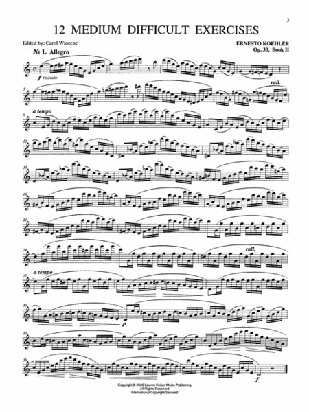 35 Exercises for Flute, Op. 33