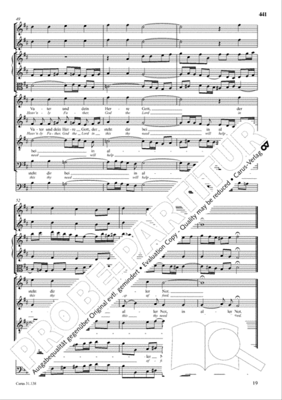 The Complete Sacred Vocal Works (Das geistliche Vokalwerk) Voice scores gallery preview page 442