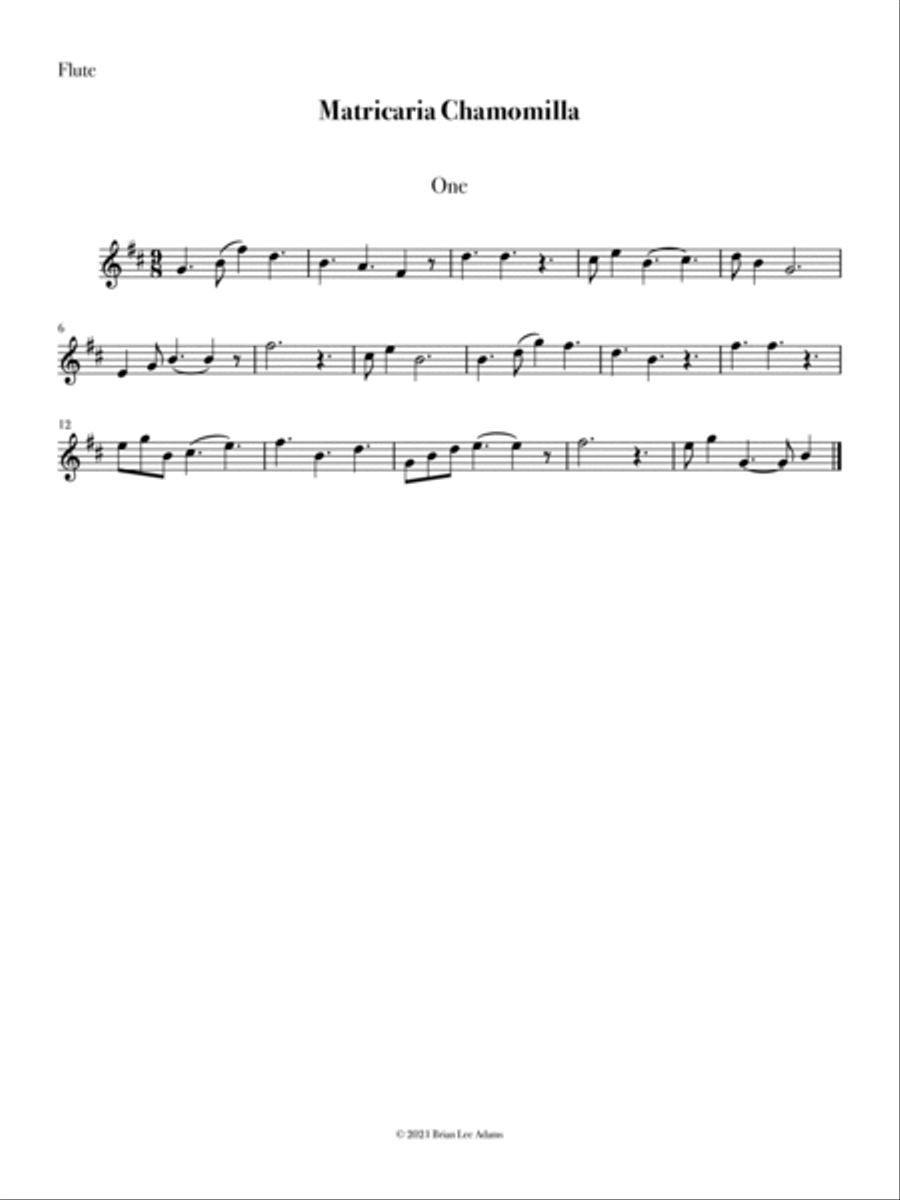Matricaria Chamomilla Flute scores gallery preview page 4