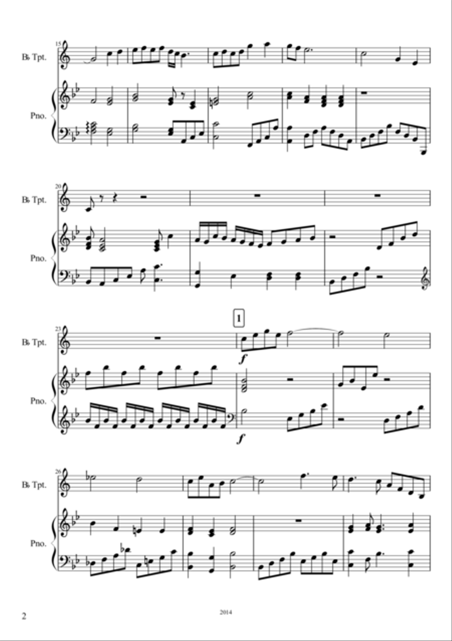 David's Song David's Song Trumpet Duet scores gallery preview page 2