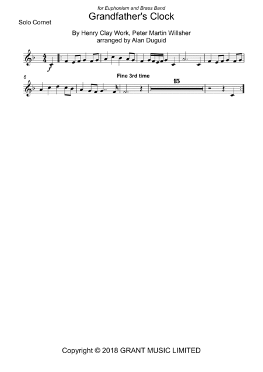 Grandfather's Clock Brass Band scores gallery preview page 4