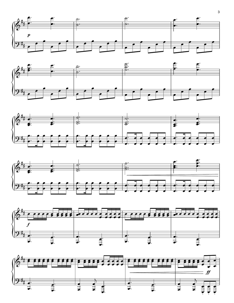 Dragonborn (Skyrim Theme) Piano Solo scores gallery preview page 3