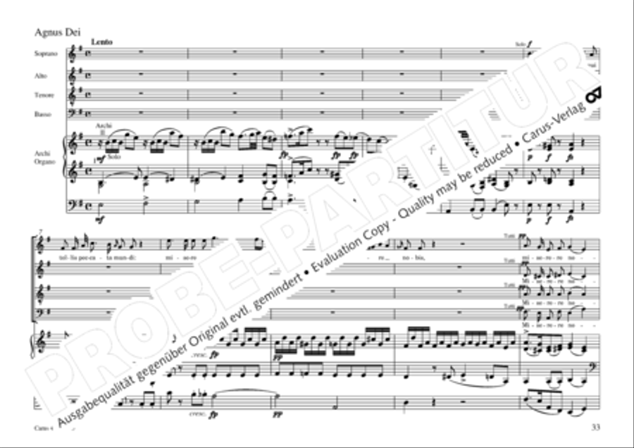 Mass in G Major 4-Part scores gallery preview page 36