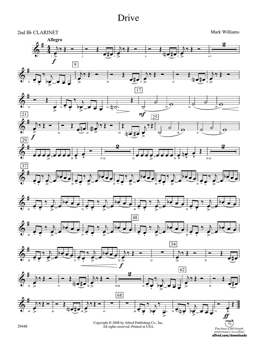 Drive: 2nd B-flat Clarinet