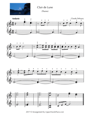 Clair de Lune (short theme for easy piano)