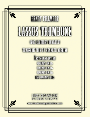 Book cover for Lassus Trombone (for Clarinet Quartet)